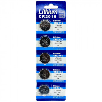 Baterias De Lítio Cr2016 3v Cartela Com 05 Unidades
