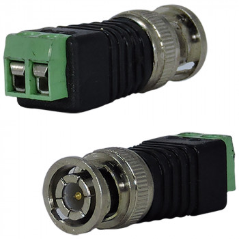 Plug Adaptador Bnc para Borne Conector Cftv