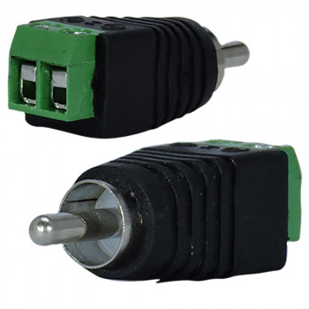 Plug Adaptador Rca para Borne Conector Cftv